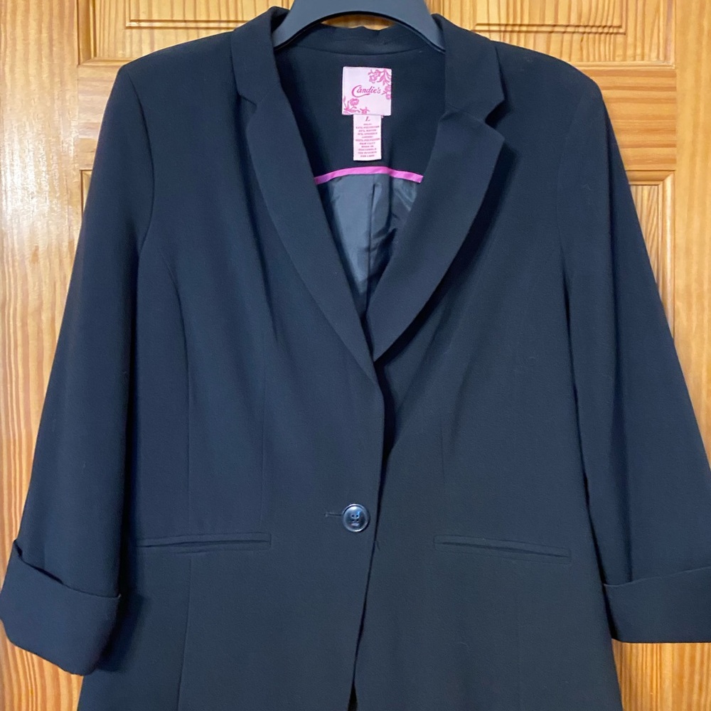 Candies Black Women's Blazer Size Large